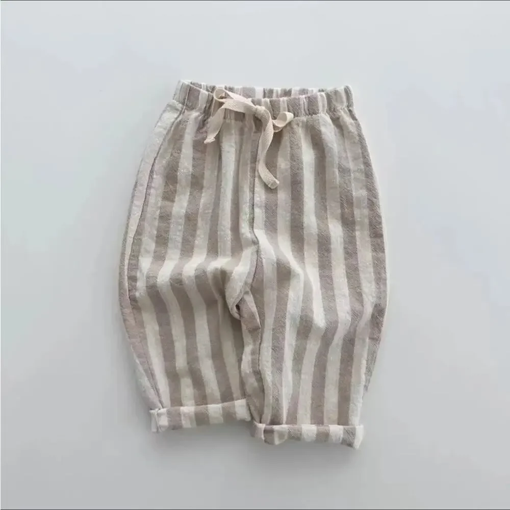 New summer linen pants toddler kids 3-6 months